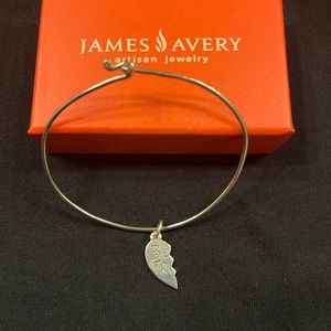Sterling Silver hook on bracelet and best friend charm.